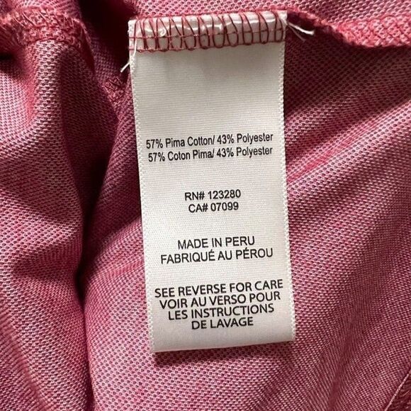 Travis Mathew Men's Heathered Red Short Sleeved Polo Shirt Size XL - Picture 6 of 7